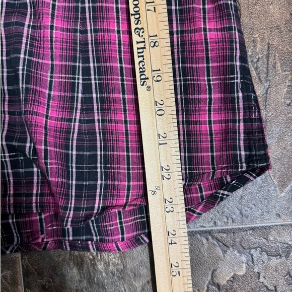 Panhandle Slim Pink Black Plaid Western Shirt Women’s Small Short Sleeve Snap - Picture 12 of 12